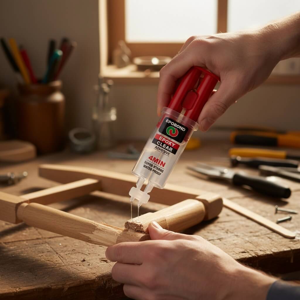 لاصق إيبوبوند (EPOBOND) إيبوكسي شفاف فائق القوة - ينشف في 4 دقائق - مضاد للماء