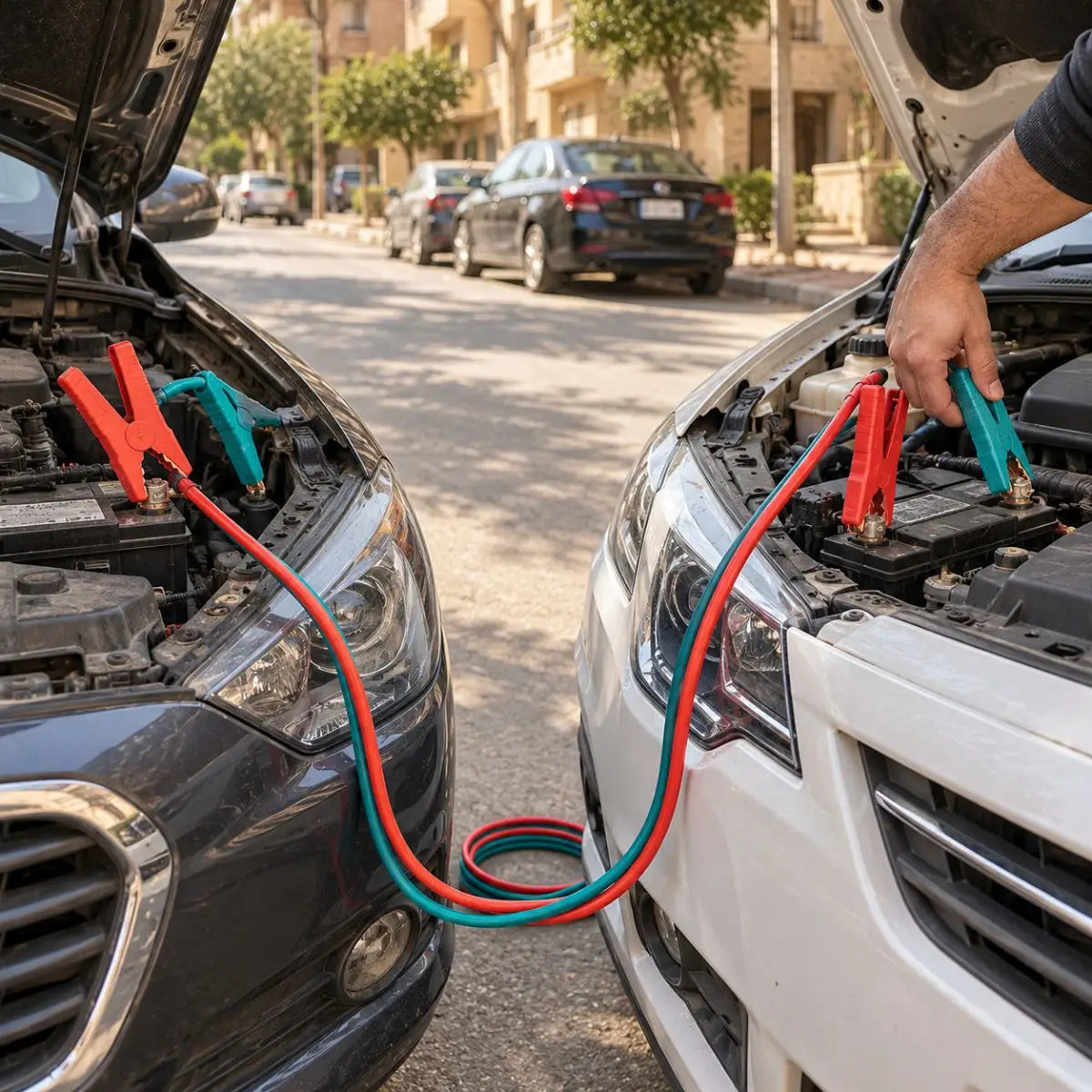 كابل بطارية توتال لتشغيل العربية 200 أمبير – 2.5 متر