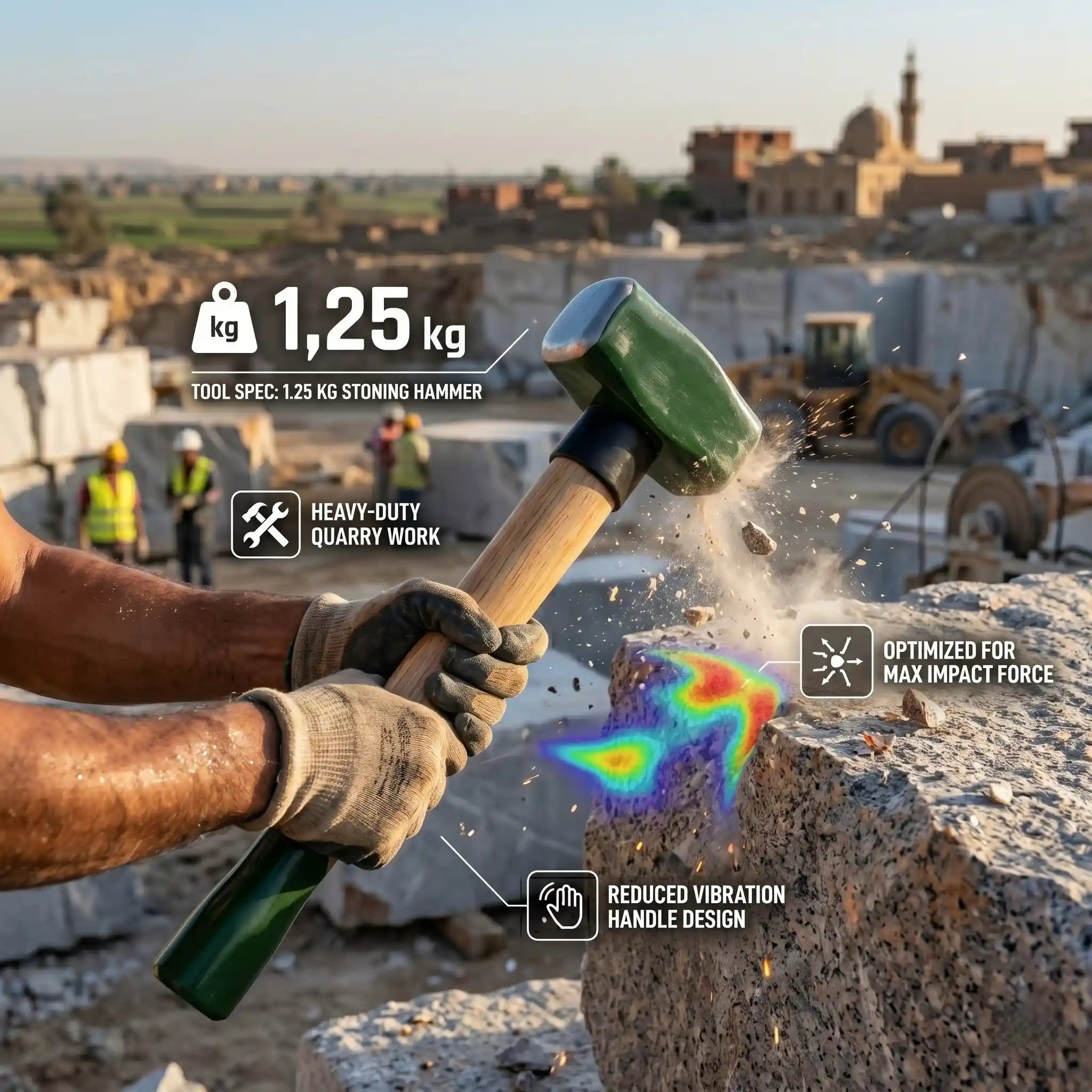 MZ 1.25 KG Heavy-Duty Stoning Hammer