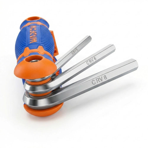 WADFOW 8-Piece Foldable Hex Key Set – Portable, Durable Steel