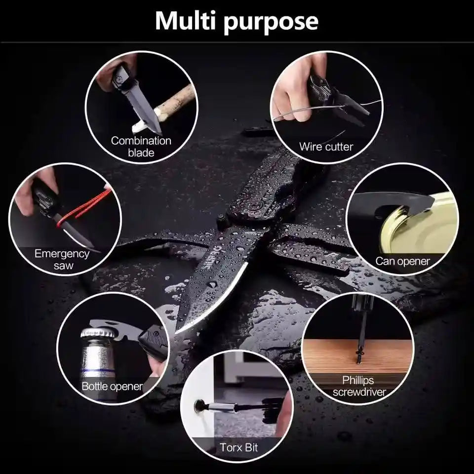 14-in-1 tactical multi-tool pliers matte black - image 3