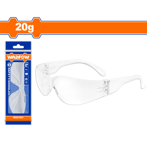 WADFOW Transparent Safety Glasses – 20g, PC