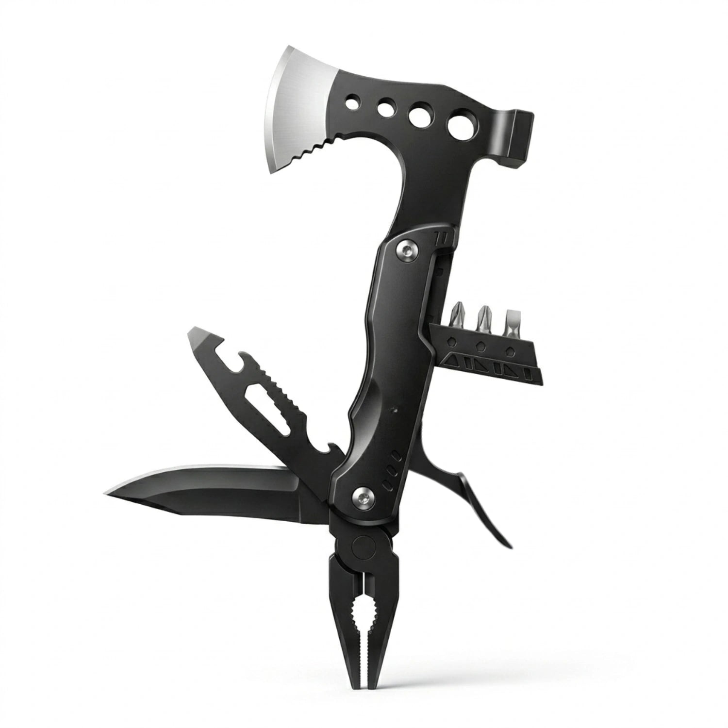 Professional 12-in-1 Tactical Multi Tool – Axe, Hammer & Survival Utility Kit with Carry Pouch