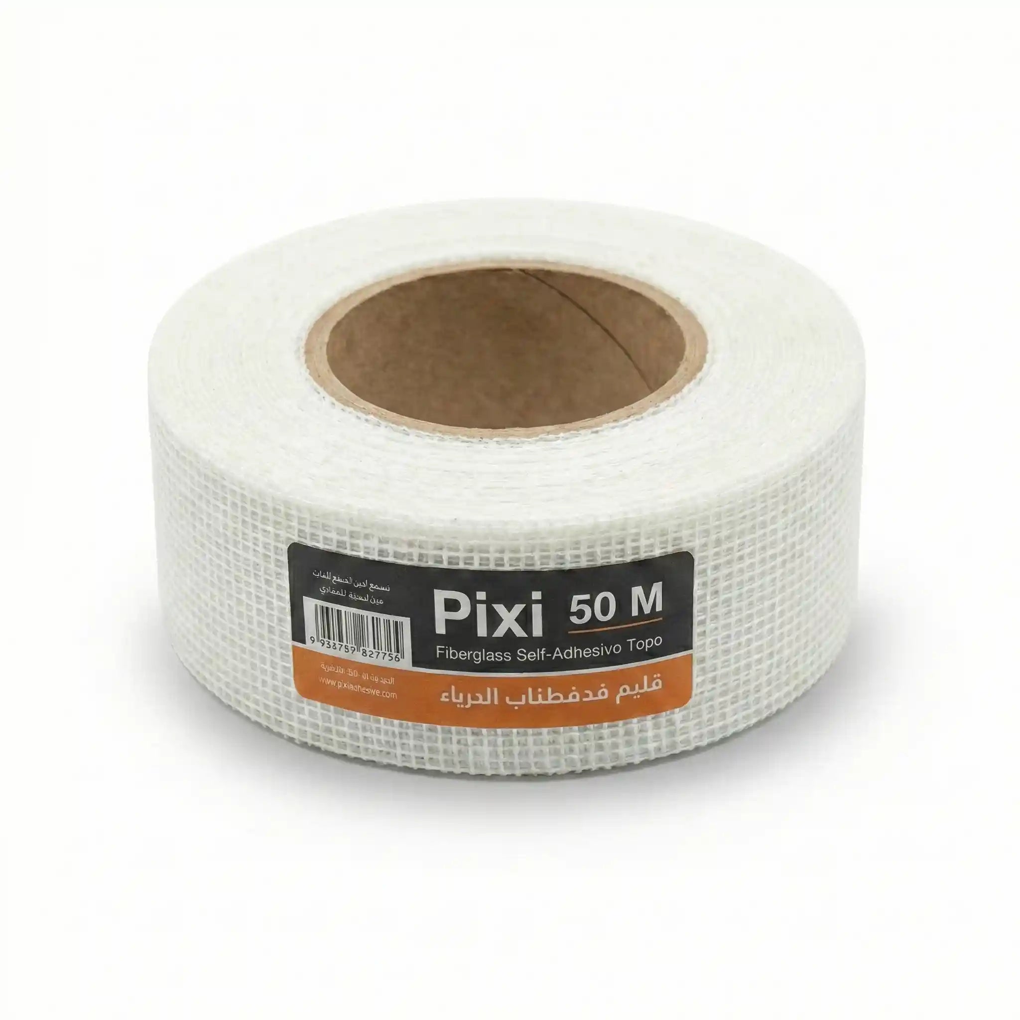 شريط فايبر جلاس لاصق PIXI - طول 50 متر - لترميم الشروخ وتغطية فاصل الجبس بورد