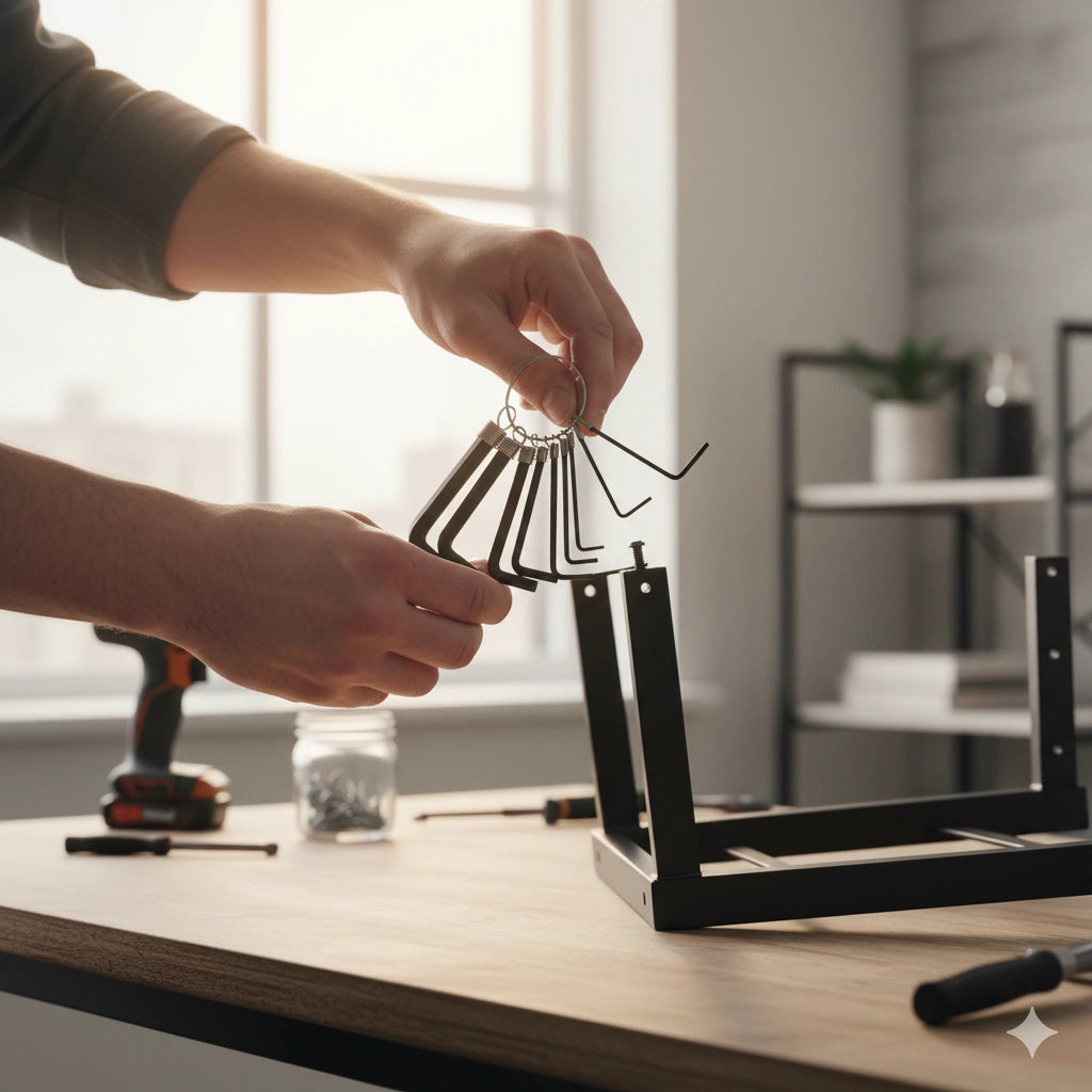 8-Piece Hex Key Set – Long Arm, Chrome Steel