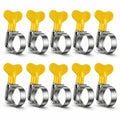 10 Pcs Butterfly Hose Clamp Set – Hand-Tighten Key
