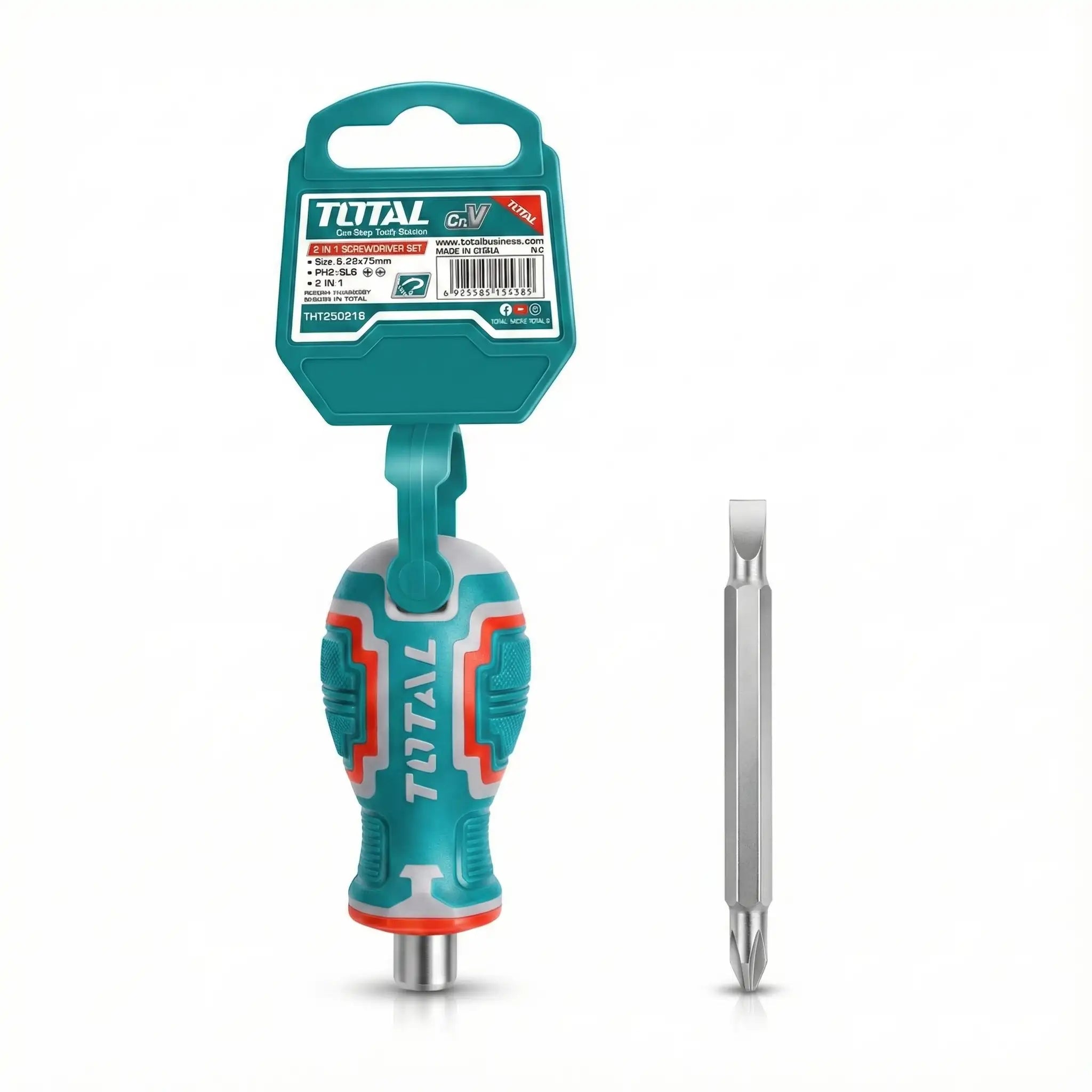 TOTAL 2-in-1 Reversible Screwdriver – PH2/SL6