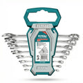 TOTAL 8-Pcs Ratchet Spanner Set - 8-19mm Sizes