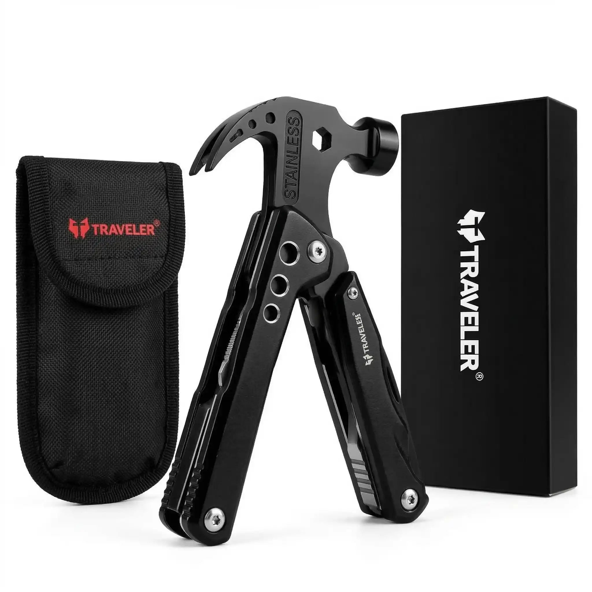 Premium Folding Multi-Tool Pliers – Stainless Steel 9-in-1 Pocket Tool with Knife, Screwdrivers & Wire Cutter