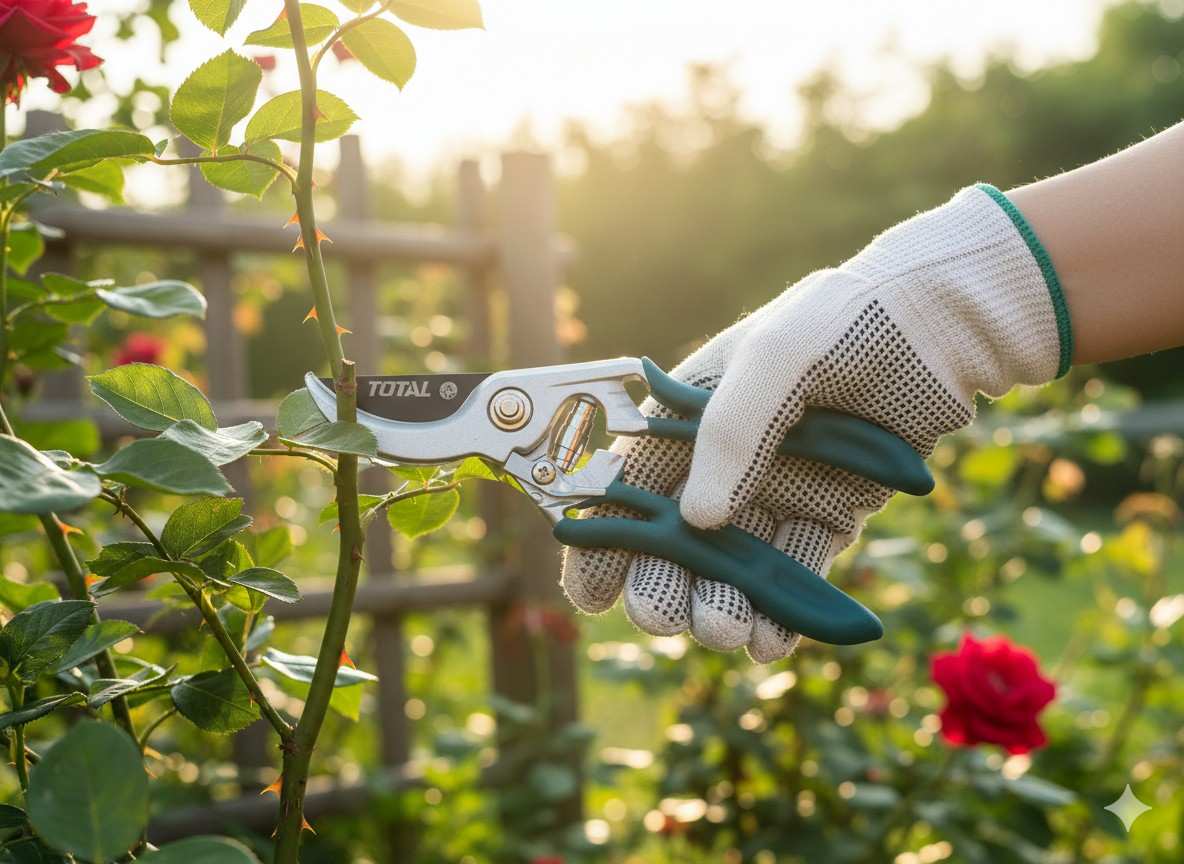 مقص تقليم الأشجار والحدائق من توتال (TOTAL) - مقبض مريح مضاد للانزلاق