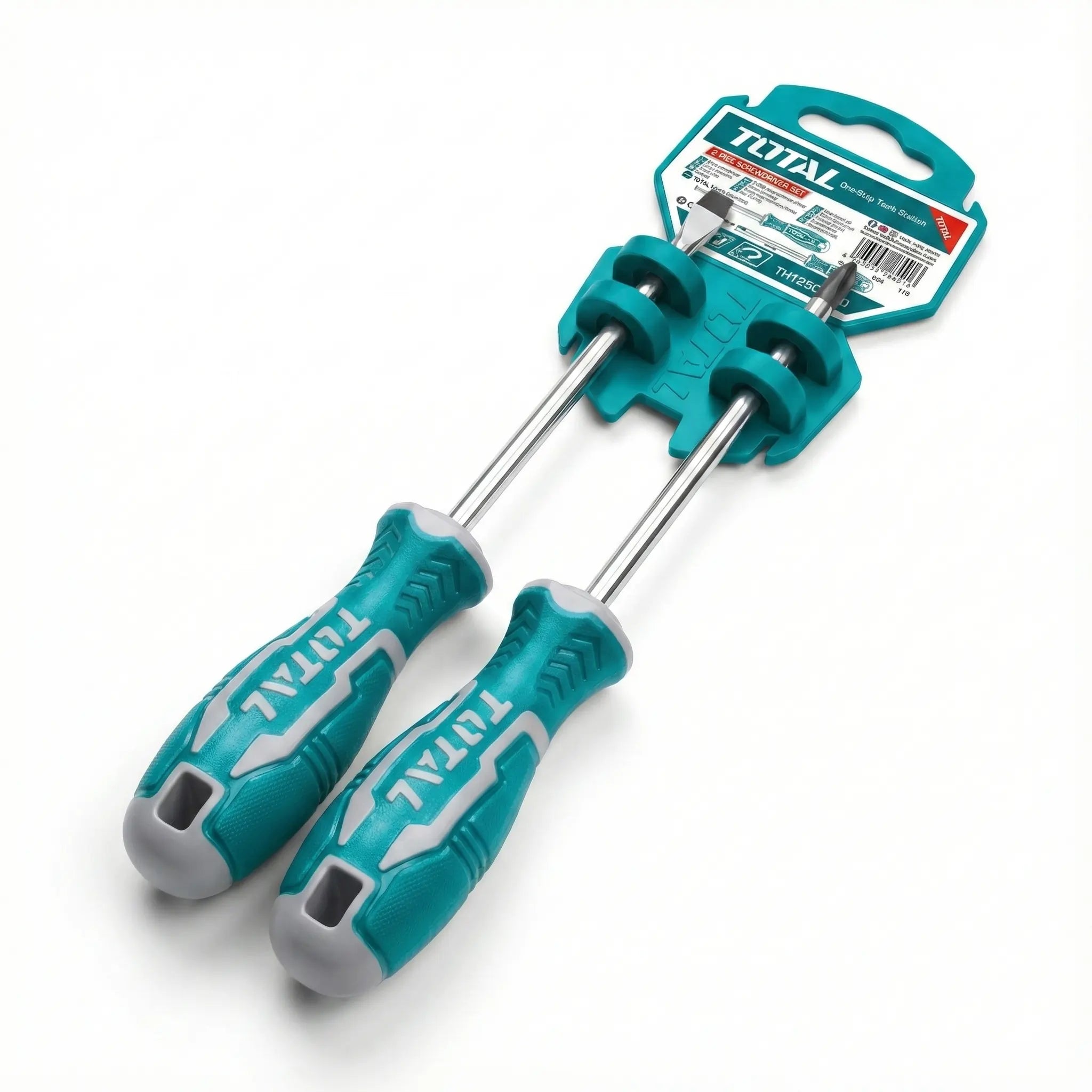 TOTAL 2-Piece Screwdriver Set – Magnetic, Comfortable Handle