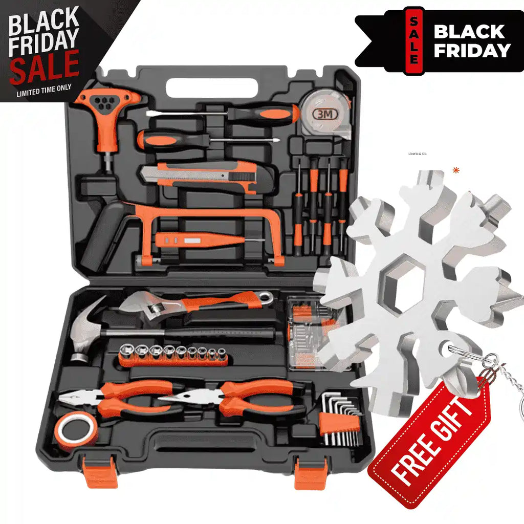 82 Piece Tool Set + Snowflake screwdrivers (18 usage )