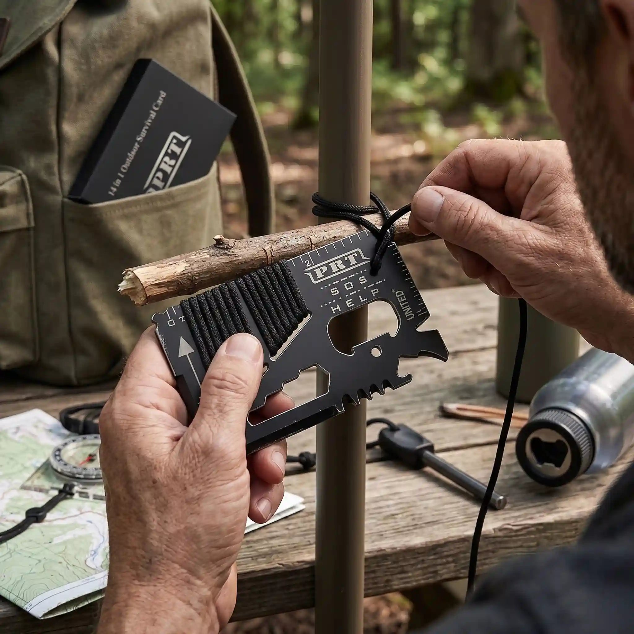 14-in-1 Premium Outdoor Survival Card - Tactical Wallet Tool