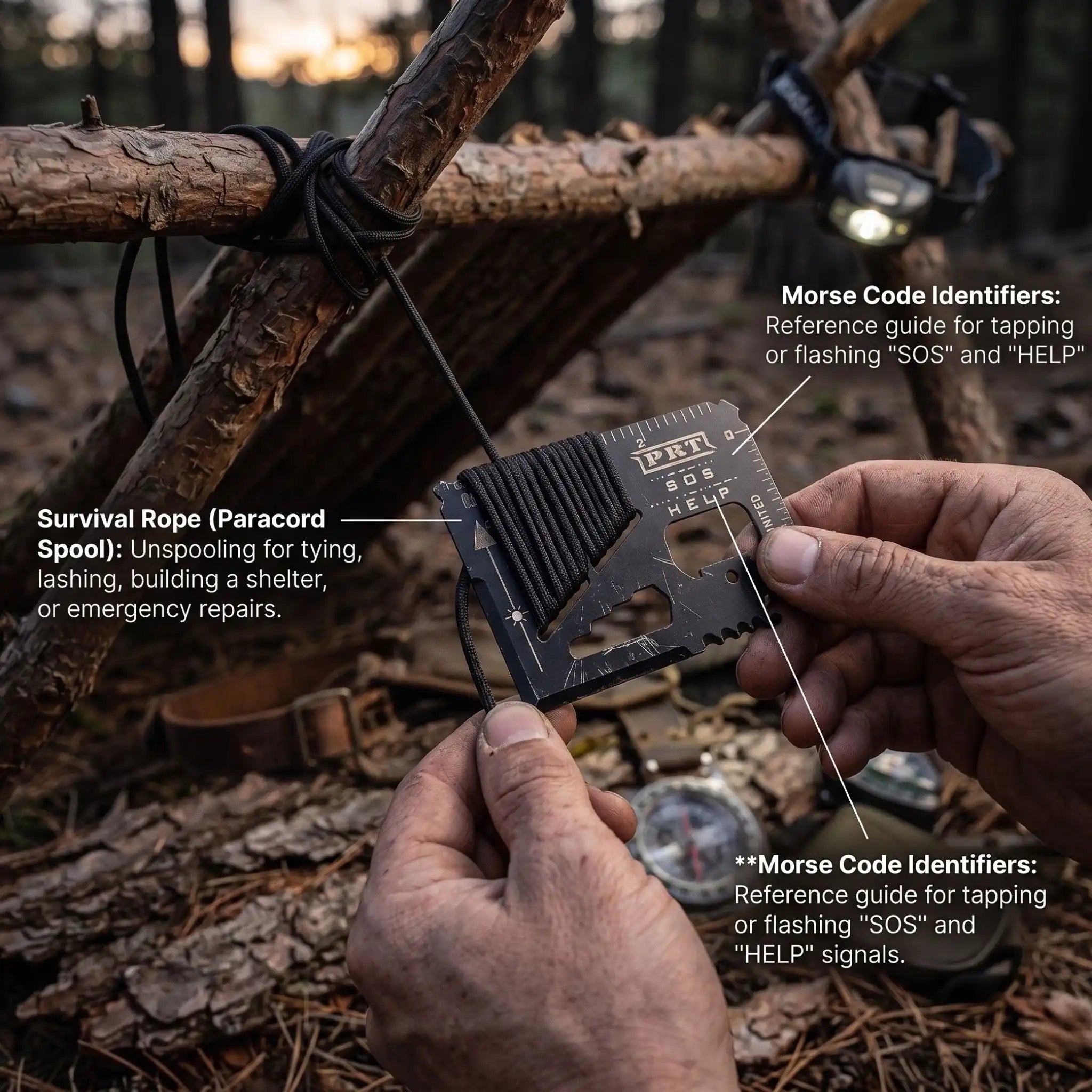 14-in-1 Premium Outdoor Survival Card - Tactical Wallet Tool