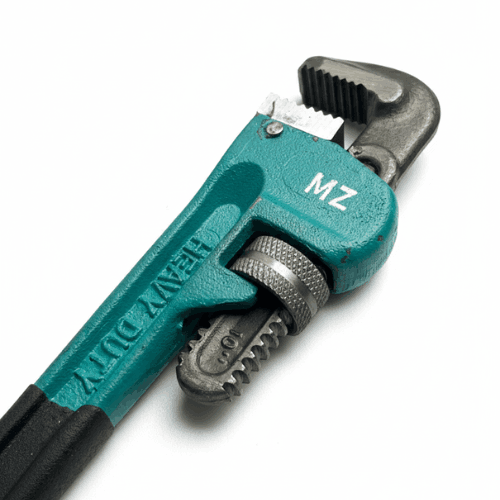 8-Inch heavy-duty pipe wrench.