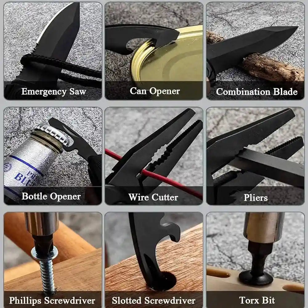 14-in-1 tactical multi-tool pliers matte black - image 6