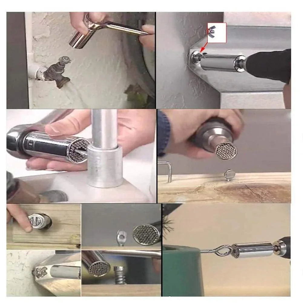 Universal Socket Tool Set with Power Drill Adapter – 7mm to 19mm - EQUIPE - إيكويب