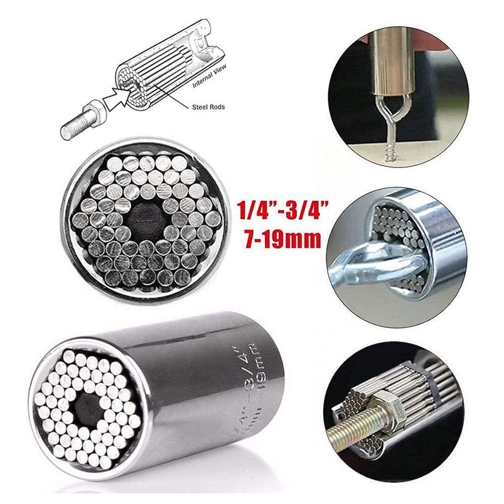 Universal Socket Tool Set with Power Drill Adapter – 7mm to 19mm - EQUIPE - إيكويب