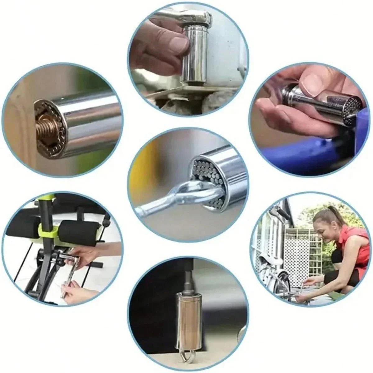 Universal Socket Tool Set with Power Drill Adapter – 7mm to 19mm - EQUIPE - إيكويب